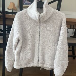 lululemon athletica Cream Teddy Fleece Zip Jacket